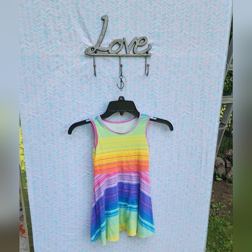 The Children's Place Vibrant Striped Dress Size 4t Kids Dress Rainbow